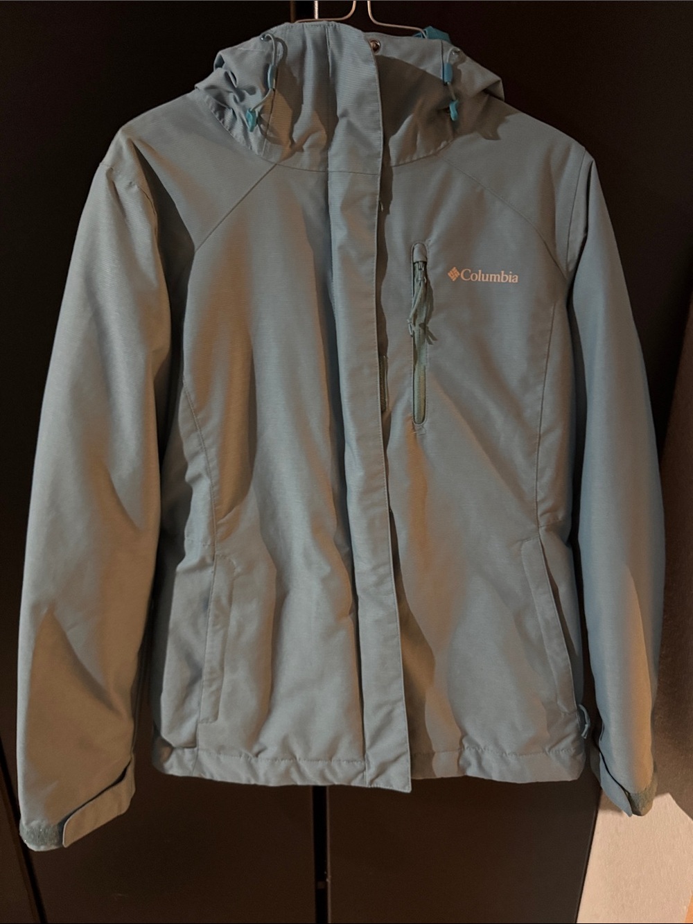 Columbia Girls' Dusty Blue Hooded Snow Jacket
